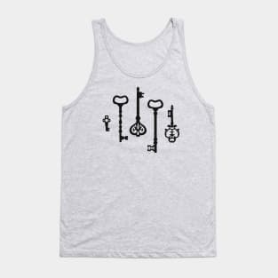 Victorian black & white Keys Tank Top